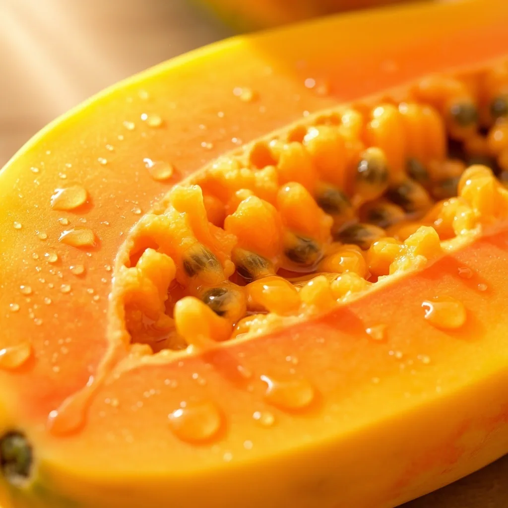 Papaína natural en papaya